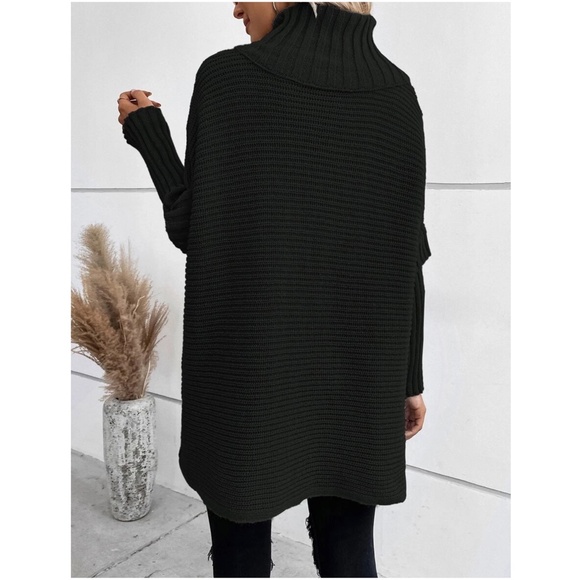 012 Cozy Cable Knit Pocket Oversized Sweater Top - Picture 7 of 7